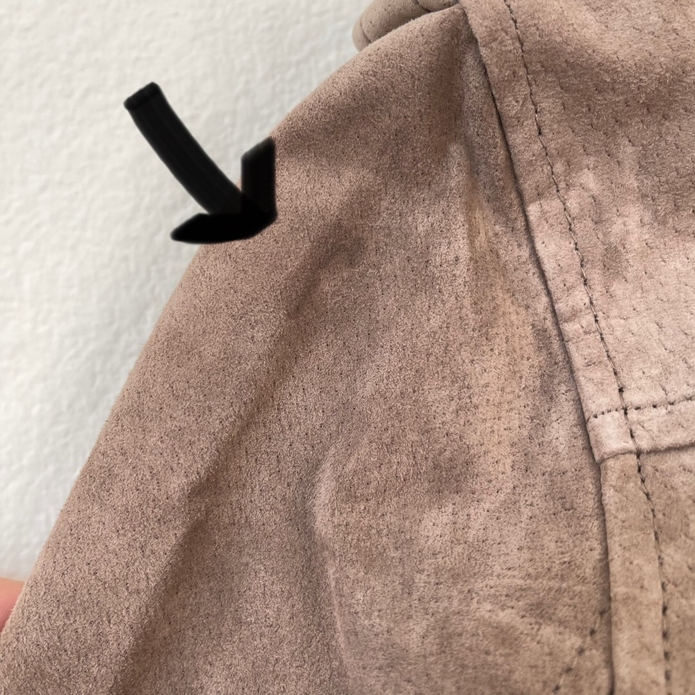 Blank NYC 100% Suede Leather Moto Biker Tan Jacket S - Picture 12 of 14